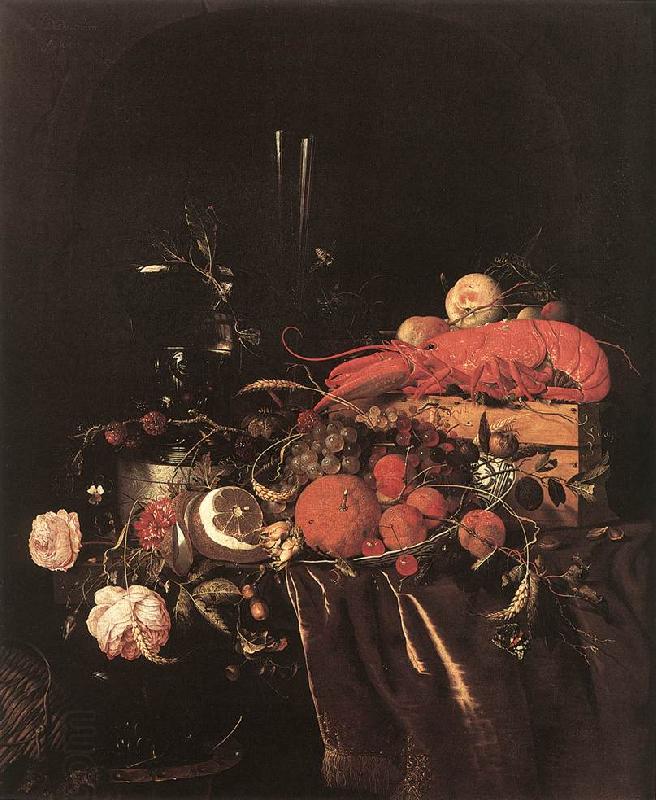Jan Davidsz. de Heem Still-Life with Fruit Flowers, Glasses China oil painting art